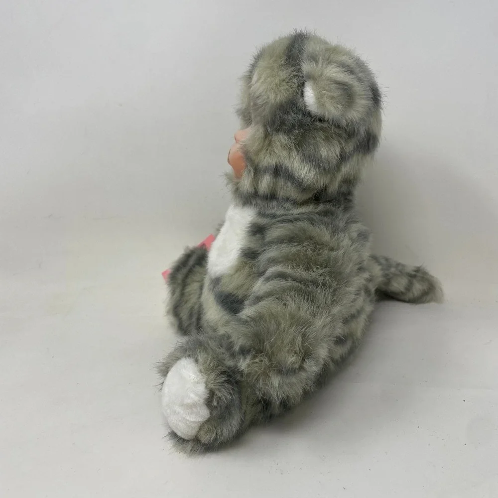 Show-Stoppers Purr Porcelain Doll Babes In The Wild Series Grey Tiger Cat Plush